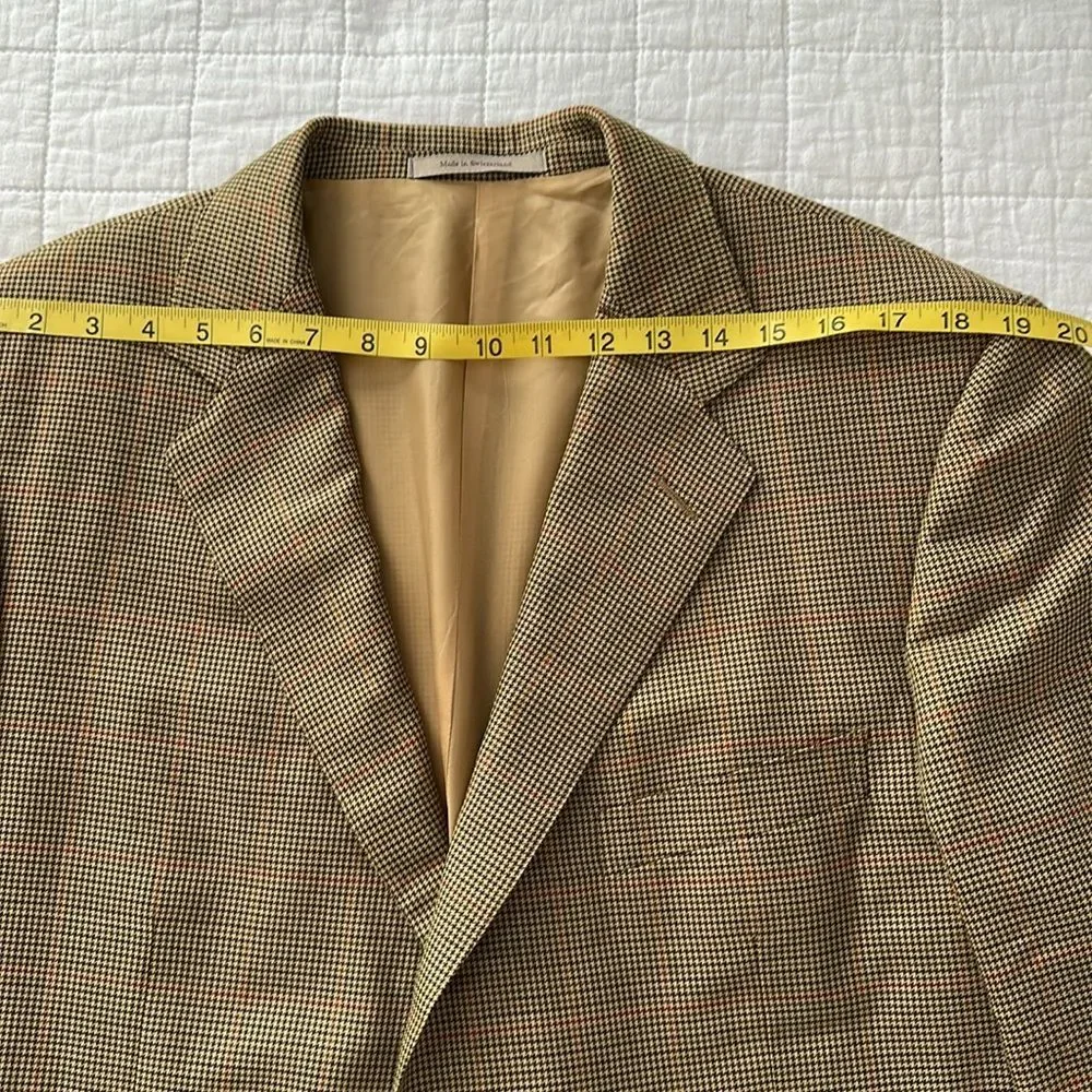 VTG Ermenegildo Zegna Su Misura Wool Sport Coat Blazer Made in Switzerland 42R